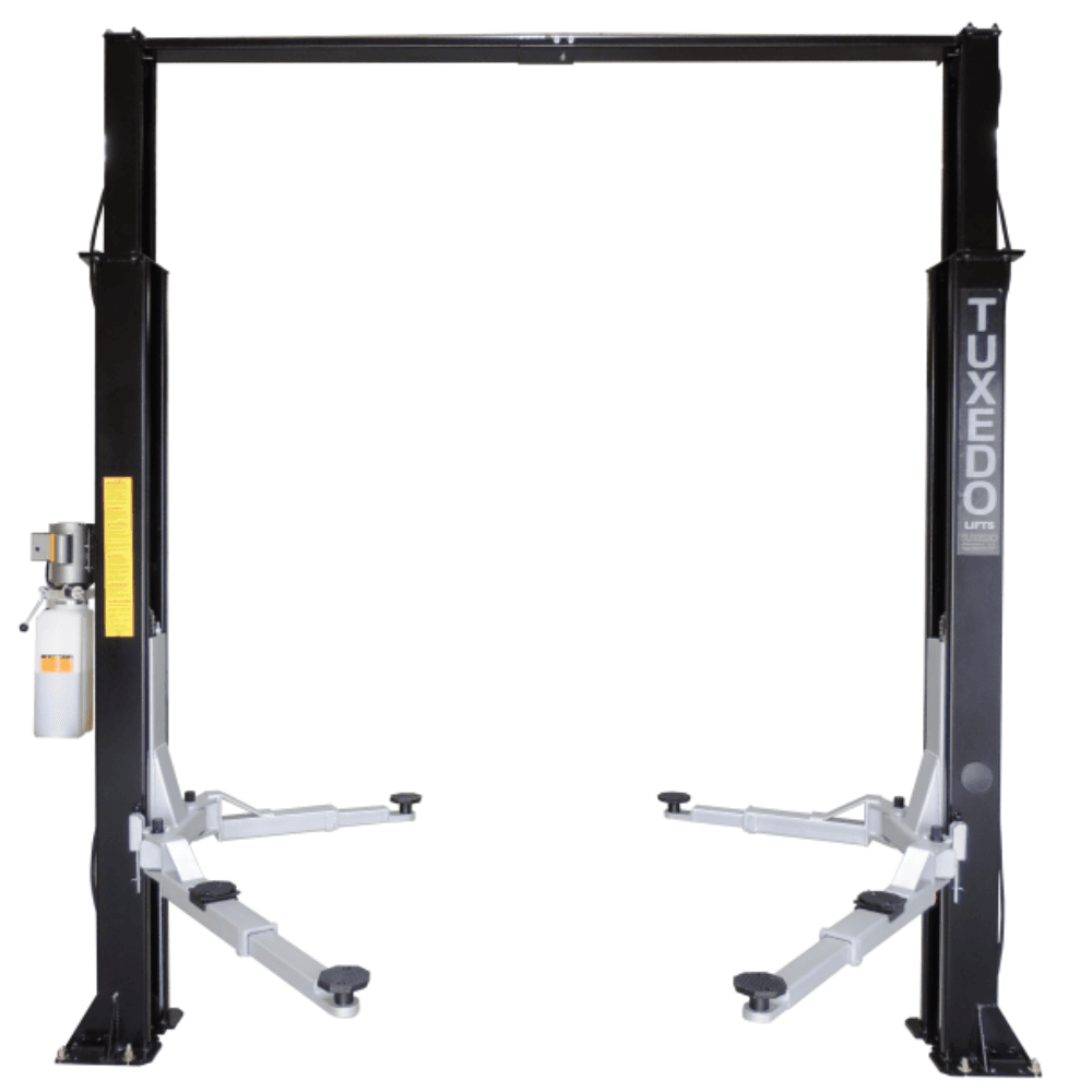 kap-product-178-image-1.png Asymmetric 2 Post Car Lift Clear Floor 9,000 lbs. Capacity Heavy Duty in Black - Image 1