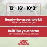 Hudson 12 ft. W x 16 ft. D Wood Storage Shed - Image 5