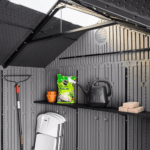Lifetime 10′ x 8′ Outdoor Storage Shed, Gray - Image 10