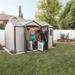 Lifetime 12.5 Ft. x 8 Ft. High-Density Polyethylene (Plastic) Outdoor Storage Shed with Steel-Reinforced Construction - Image 2