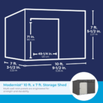 Modernist 10 ft. x 7 ft. Barn Door Storage Shed Suncast - Image 5