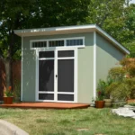 Olympia Do-it Yourself 10 ft. W x 7.5 ft. D Manufactured Wood Storage Shed - Image 7