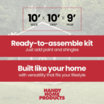 Rookwood 10 ft. W x 10 ft. D Wood Storage Shed With Floor - Image 7