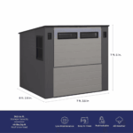 Suncast Cabana Entertainment Shed 8 ft. x 7 ft. Resin Storage Shed (Floor Included) - Image 4