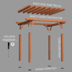 Backyard Discovery 12′ x 10′ Cedar Pergola - Image 6