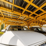 Backyard Discovery Kingsport 20′ x 20′ Cedar Wood Carport with Steel Roof - Image 5