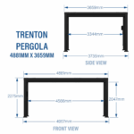 Backyard Discovery Trenton 4.9m x 3.7m Modern Steel Pergola - Image 13