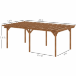 Outsunny 12′ x 20′ DIY Deck Outdoor Wood Pergola - Image 4