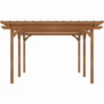 Outsunny 12′ x 20′ DIY Deck Outdoor Wood Pergola - Image 7