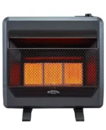 Bluegrass Living Propane Gas Vent Free Infrared Gas Space Heater With Blower and Base Feet – 28,000 BTU, T-Stat Control – Model# B28TPIR-BB