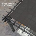 14×10 Stratford Traditional Steel Pergola With Sail Shade Soft Canopy - Image 8