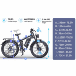 Ridstar E26 PRO Electric Bike 48V 23Ah Battery 1000W*2 Dual Motors 26*4.0inches Tires 50-75KM Max Mileage 15 - Image 5