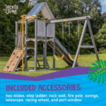 Jack & June Haven Wooden Swing Set - Image 2