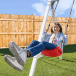 Sports power Vinyl-Covered Wood Swing Set – Classic & Durable for Outdoor Fun - Image 7